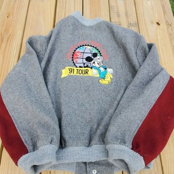 Mickey Mouse International Disney Letterman Varsity Jacket 1991 Vintage Adult XL